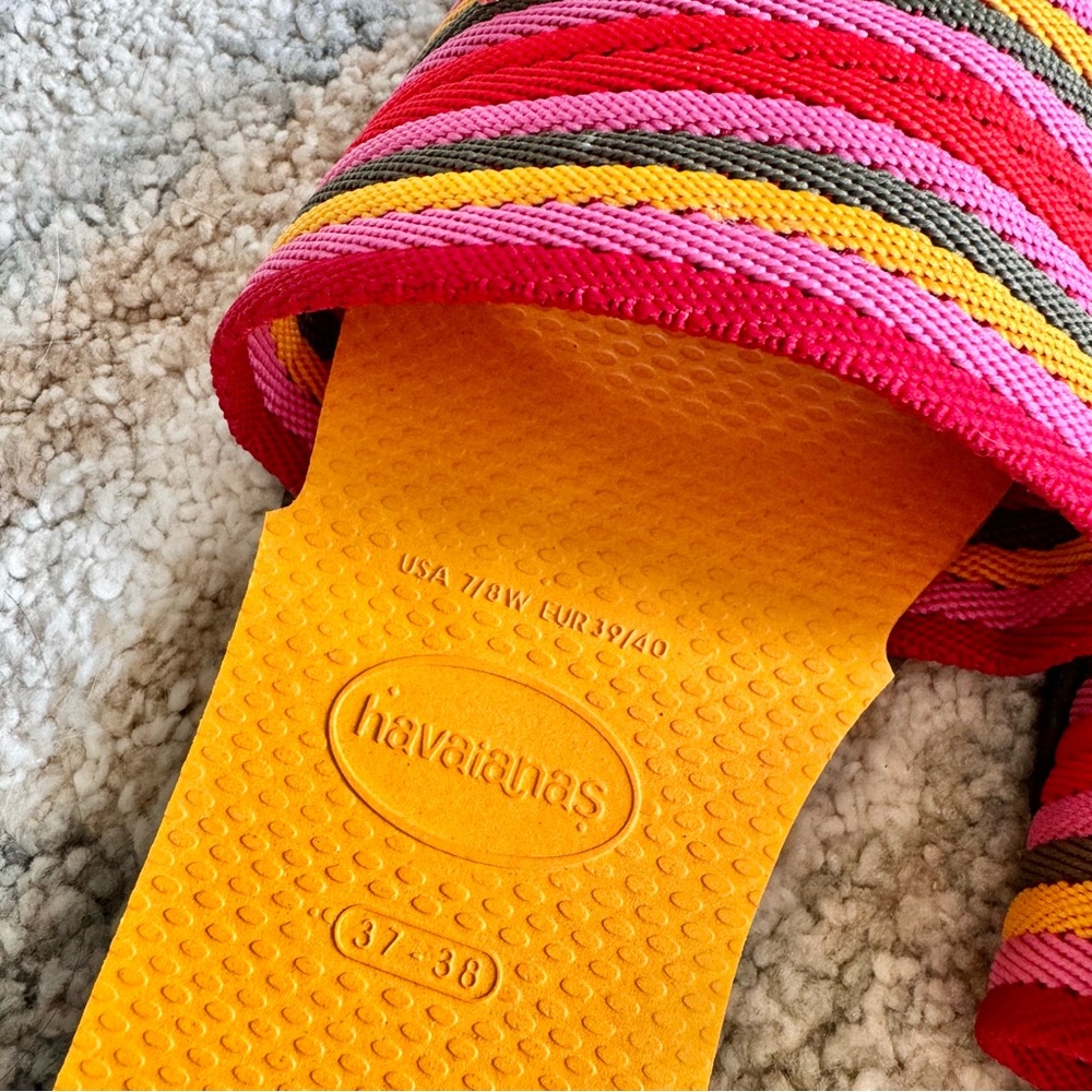 NWT Havaianas You Malta Mix Sandals, Orange Citrus, Multiple Sizes - Picture 9 of 10